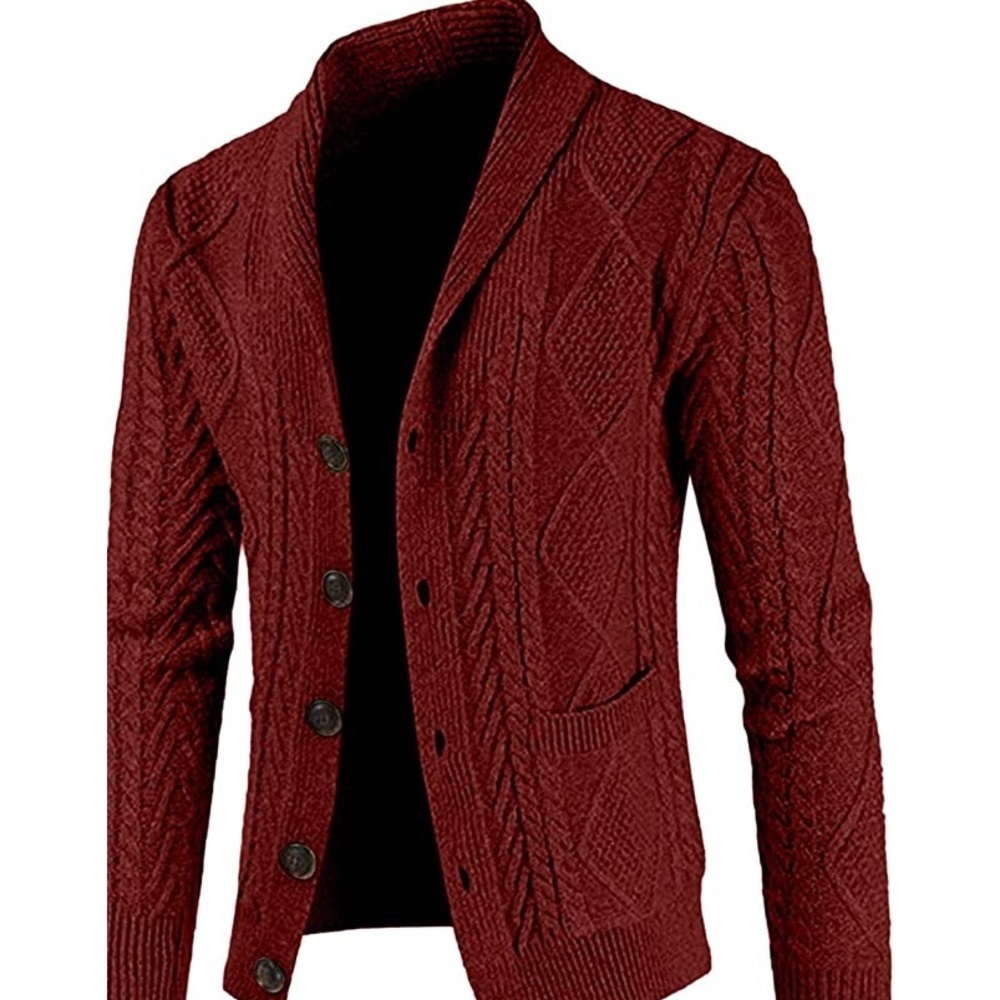 Mens New Knit Cardigan Sweater Multiple Sizes